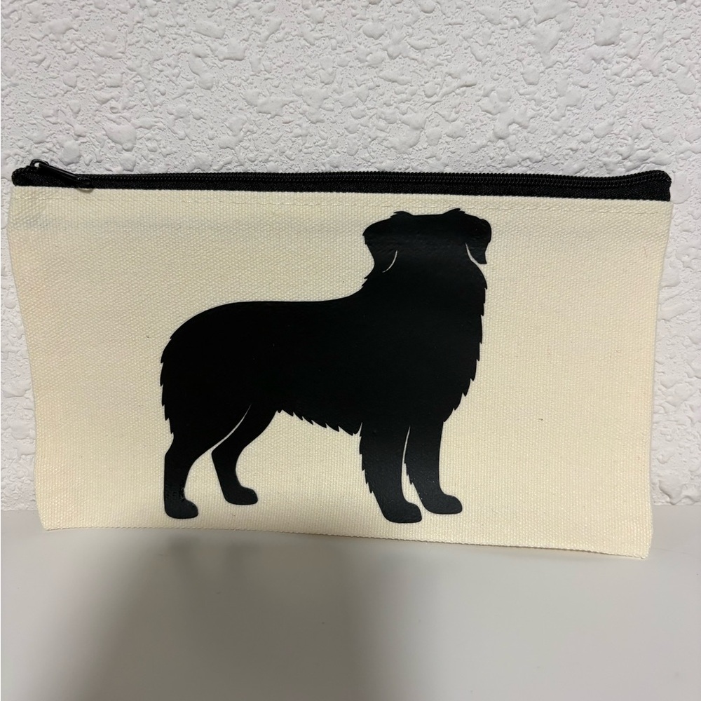 New Custom Australian Shepherd Breed Dog Cosmetic Pouch